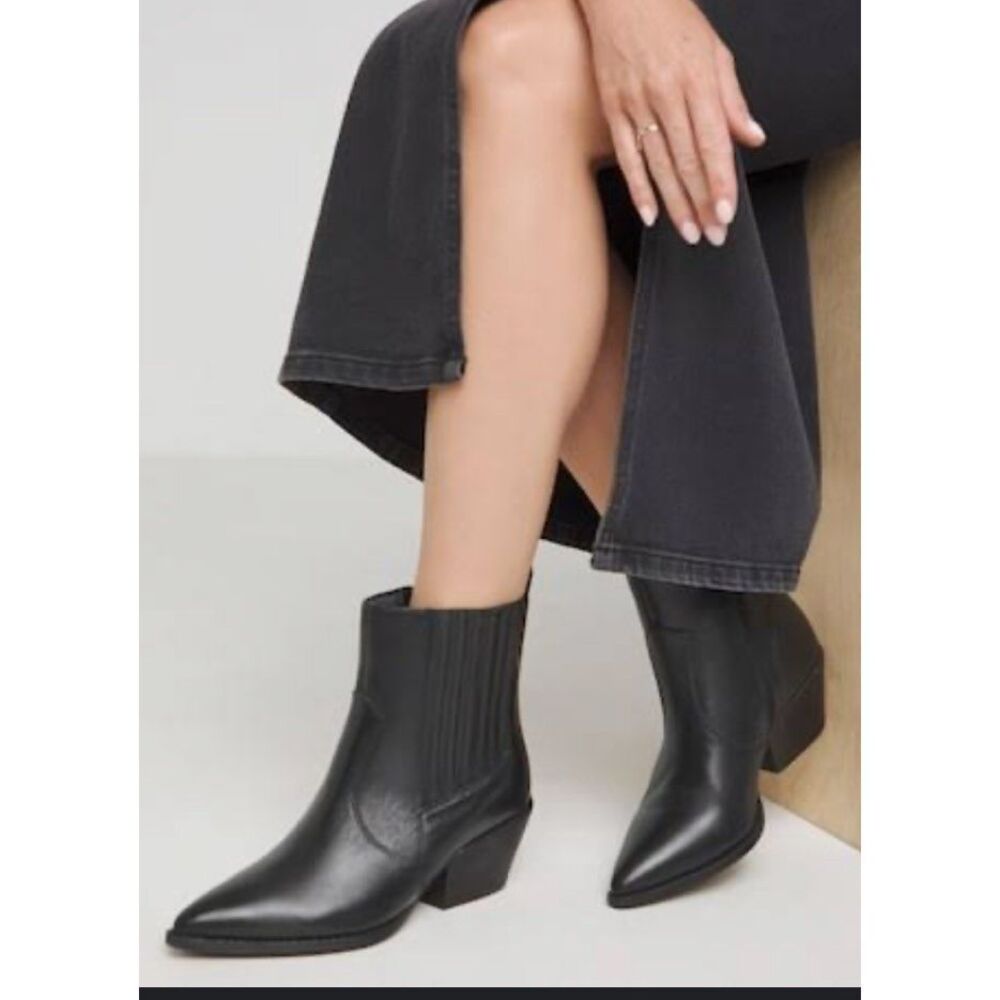 MaxMuxun Platform Chunky High Heel Ankle Boots Size 8